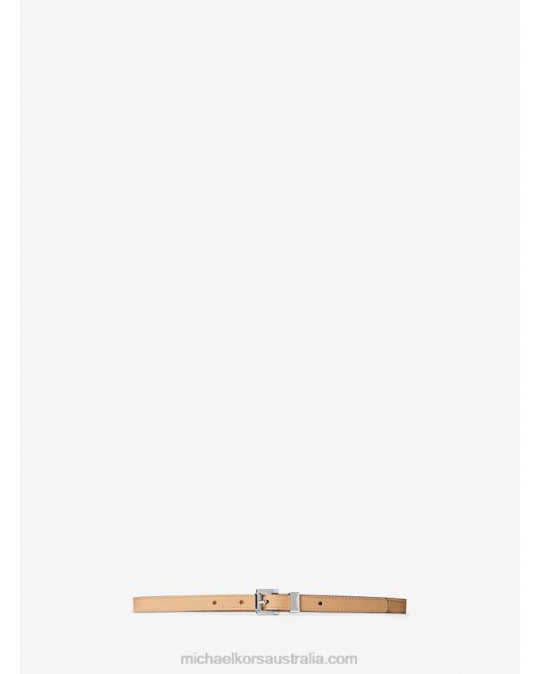 Unisex Suntan 4T06F3906 Collection Leather Waist Belt Michael Kors