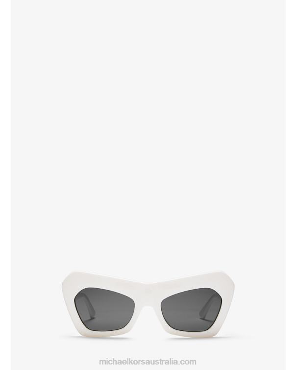 Unisex White 4T06F3931 Collection Cassis Sunglasses Michael Kors