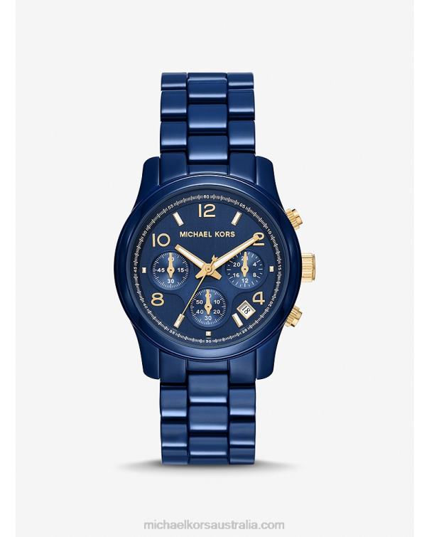 Unisex Blue 4T06F3959 Runway Watch Michael Kors