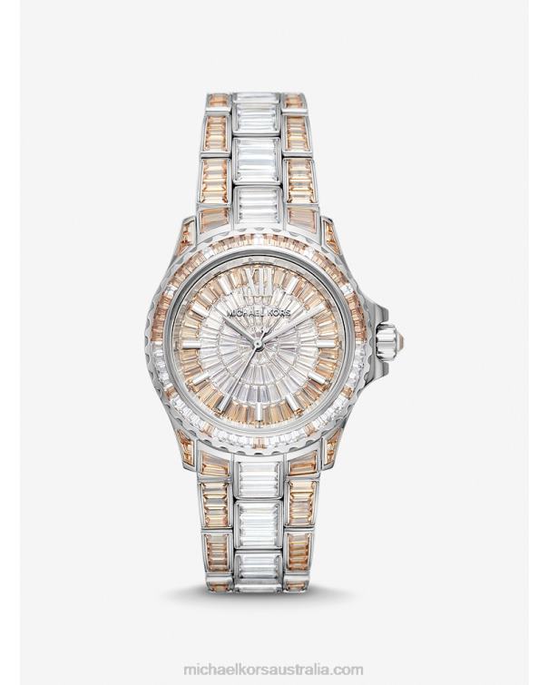 Unisex Two Tone 4T06F3954 Limited-Edition Mini Everest Pave Watch Michael Kors