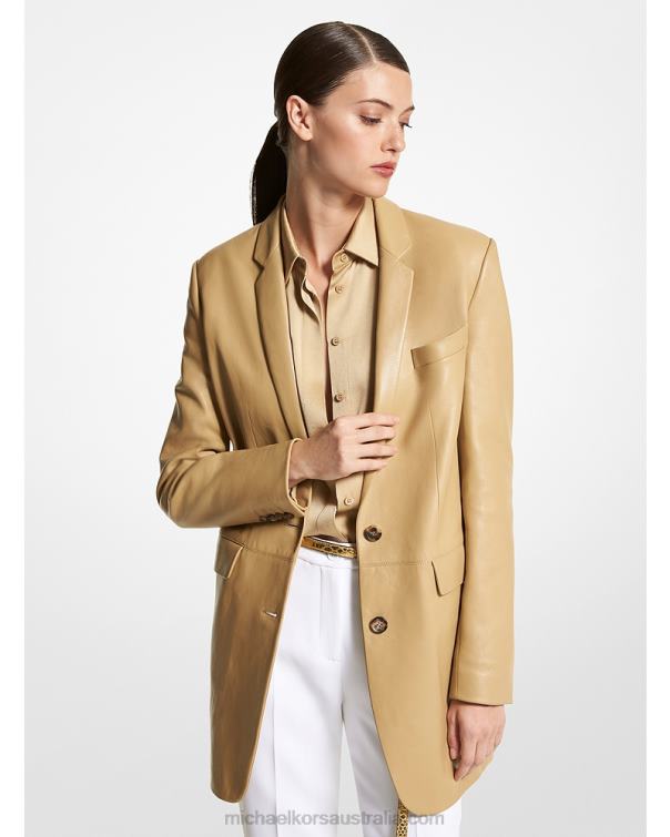 Unisex Dune 4T06F3462 Collection Plonge Leather Boyfriend Blazer Michael Kors