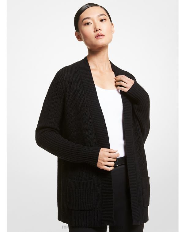 Unisex Black 4T06F3670 Collection Cashmere Blend Cardigan Michael Kors