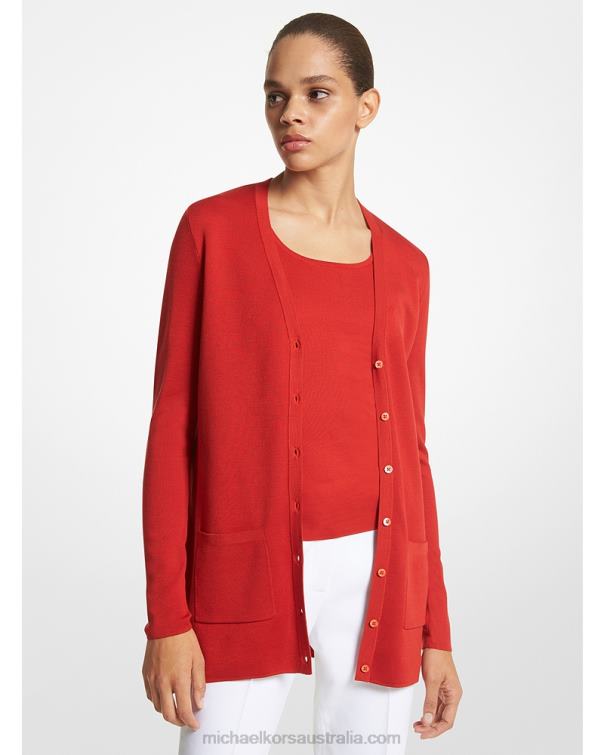 Unisex Poppy 4T06F3490 Collection Bette Silk Cardigan Michael Kors