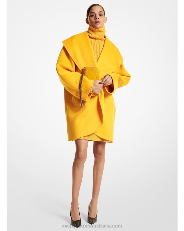 Unisex Marigold 4T06F3633 Collection Double Faced Wool Melton Clutch Coat Michael Kors