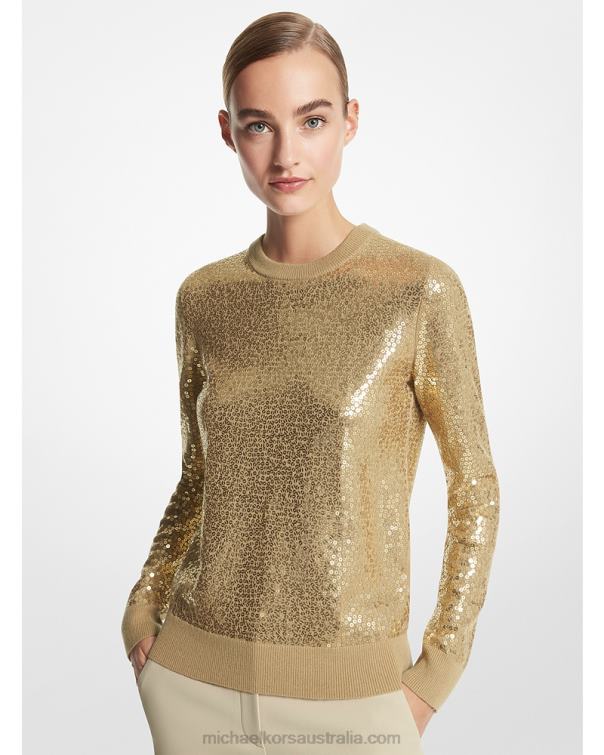Unisex Dune 4T06F3454 Collection Sequined Cashmere Sweater Michael Kors