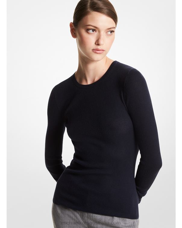 Unisex Midnight 4T06F3715 Collection Featherweight Cashmere Sweater Michael Kors