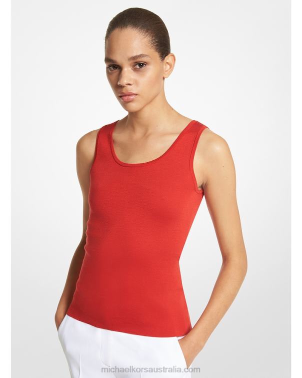 Unisex Poppy 4T06F3485 Collection Silk Tank Top Michael Kors