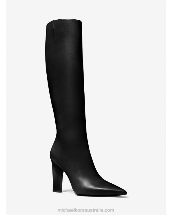 Unisex Black 4T06F3872 Collection Dabney Leather Boot Michael Kors