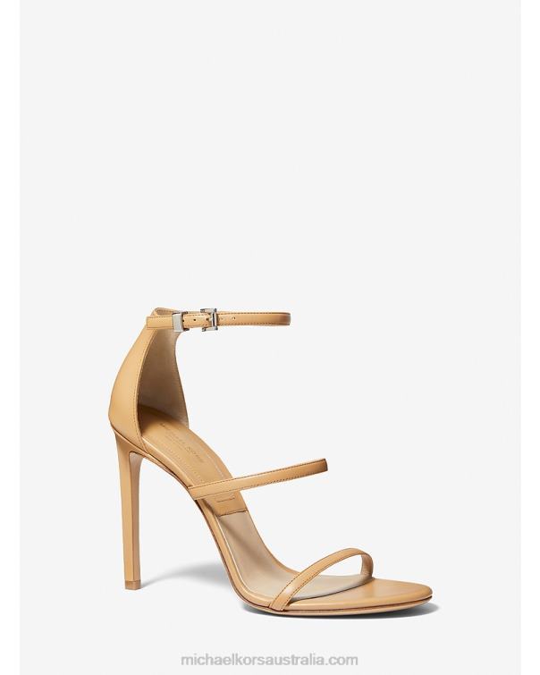 Unisex Camel 4T06F3845 Collection Nadege Leather Sandal Michael Kors