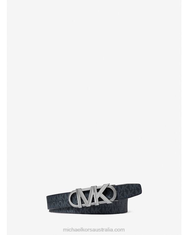 Men Admrl/Plblue 4T06F3304 Logo Belt Michael Kors