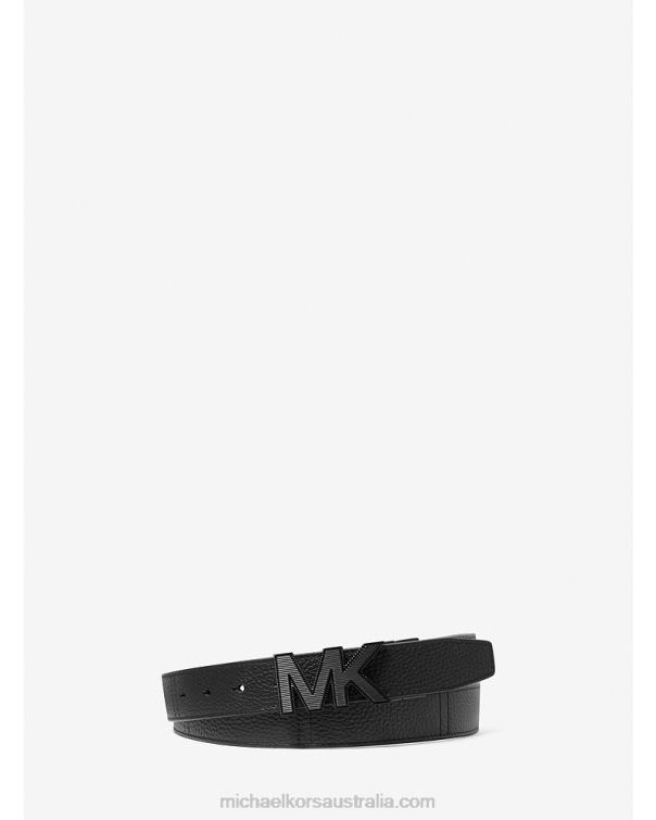 Men Black 4T06F3297 Reversible Leather Belt Michael Kors