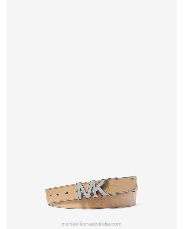 Men Camel 4T06F3296 Reversible Leather Belt Michael Kors