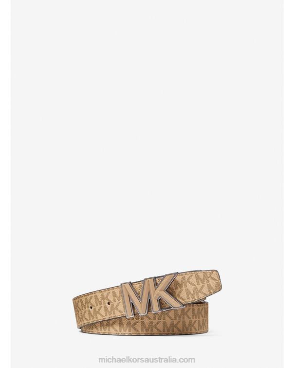 Men Camel Combo 4T06F3322 Logo Belt Michael Kors