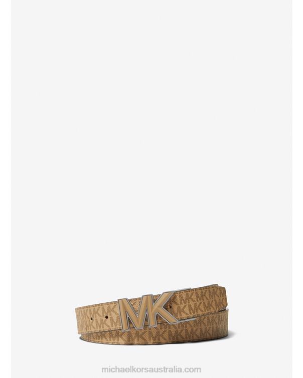 Men Luggage/Brown 4T06F3319 Logo Belt Michael Kors