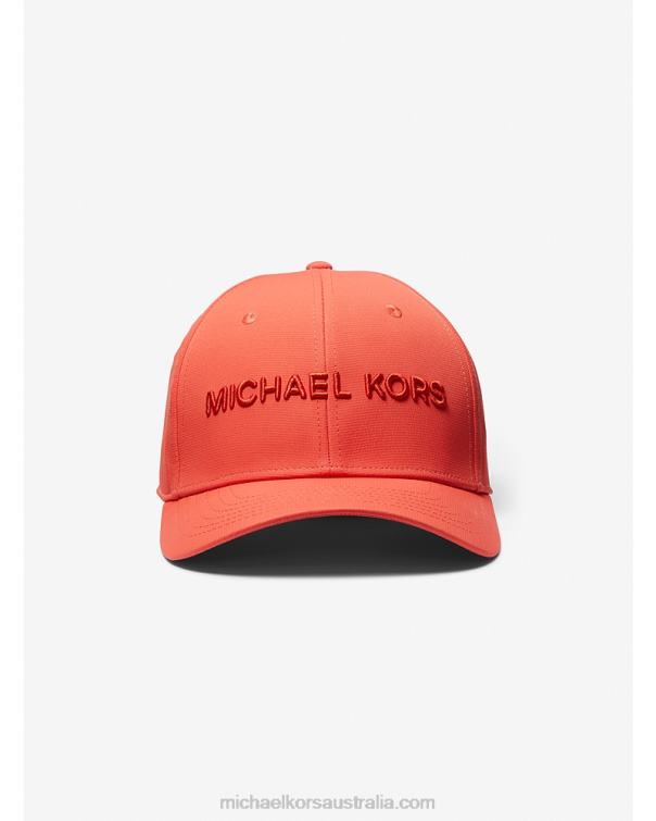 Men Spice Orange 4T06F3367 Embroidered Baseball Hat Michael Kors