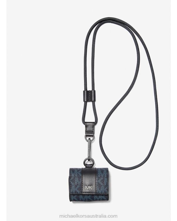 Men Admrl/Plblue 4T06F3355 Hudson Logo Lanyard Case for Apple AirPods Pro Michael Kors