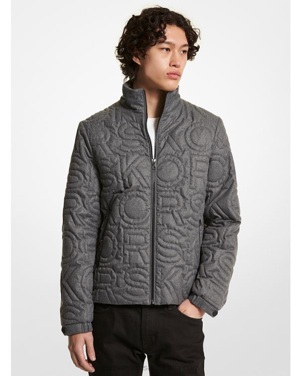 Men Ash 4T06F2807 Logo Quilted Jacket Michael Kors
