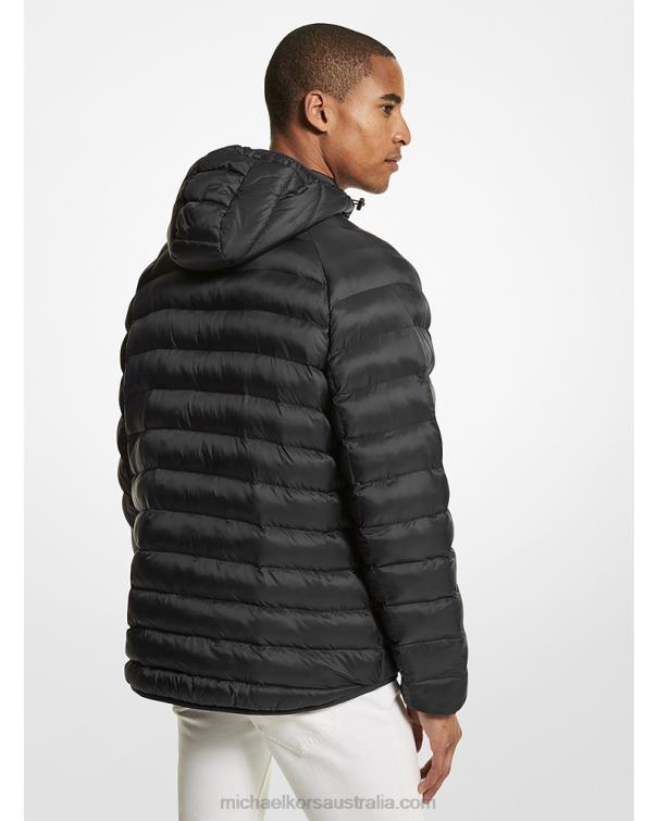 Men Black 4T06F2811 Rialto Quilted Nylon Puffer Jacket Michael Kors