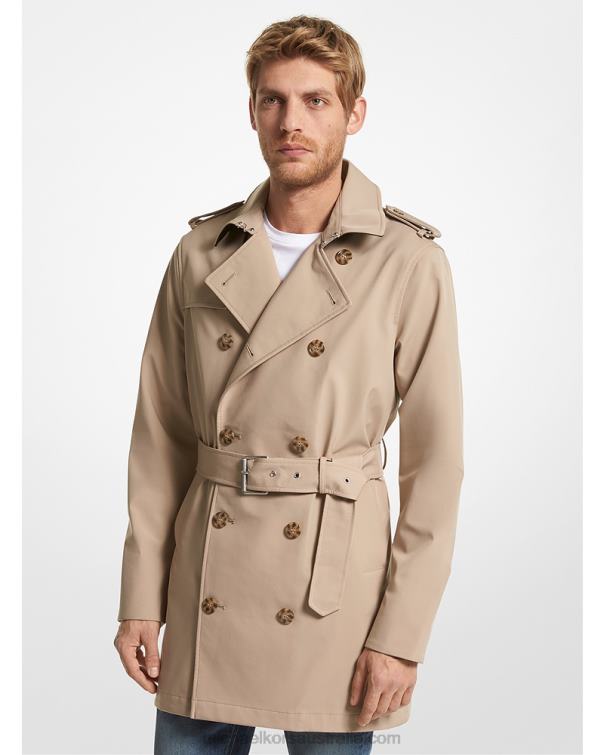 Men Khaki 4T06F2772 Woven Trench Coat Michael Kors