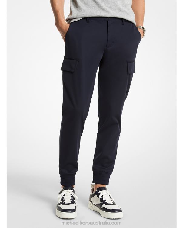 Men Drk Midnight 4T06F3095 Woven Cargo Joggers Michael Kors
