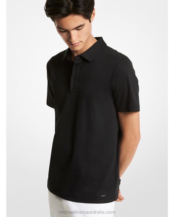 Men Black 4T06F2884 Cotton Polo Shirt Michael Kors