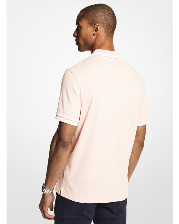 Men Dsty Crl Htr 4T06F2904 Greenwich Cotton Polo Shirt Michael Kors