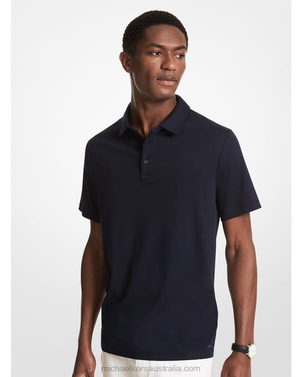 Men Midnight 4T06F2883 Cotton Polo Shirt Michael Kors