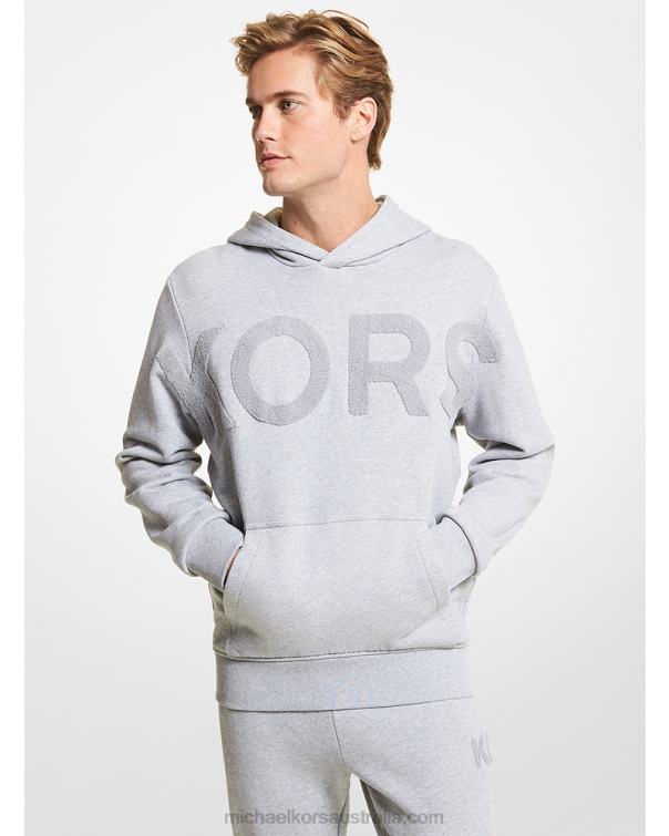 Men Heather Grey 4T06F3026 KORS Cotton Hoodie Michael Kors