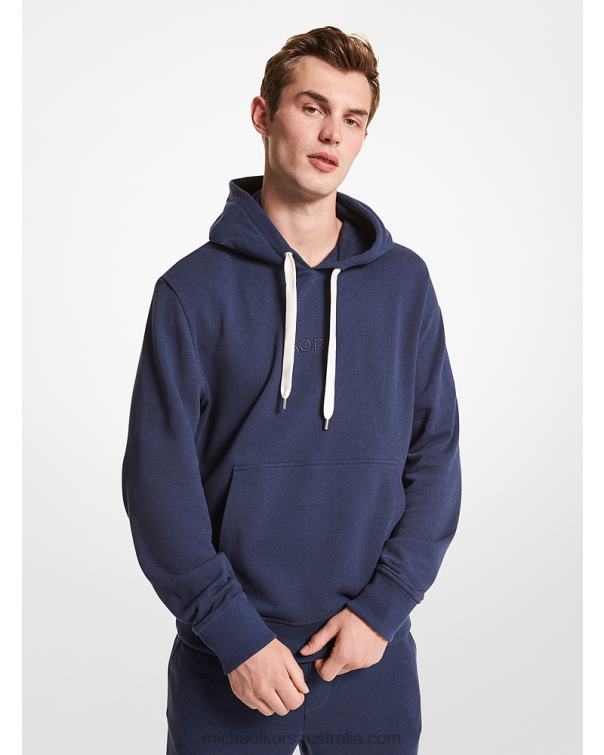 Men Indigo 4T06F2943 Logo Cotton Hoodie Michael Kors
