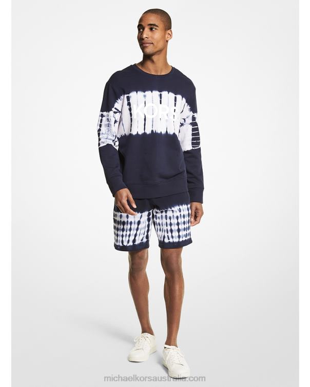 Men Midnight 4T06F3006 Logo Tie Dye Cotton Sweatshirt Michael Kors