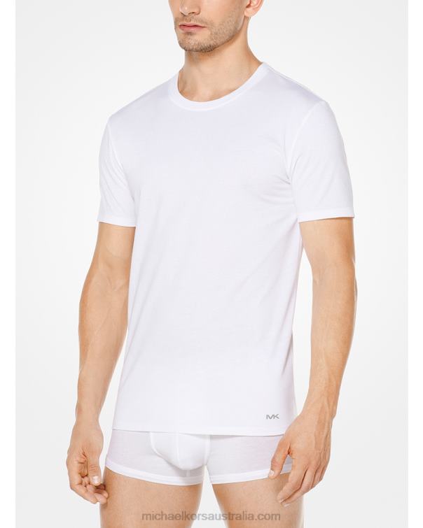 Men White 4T06F2954 Cotton T-Shirt Michael Kors