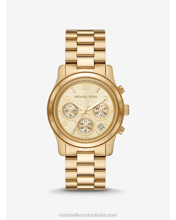 Men Gold 4T06F3279 Runway Watch Michael Kors