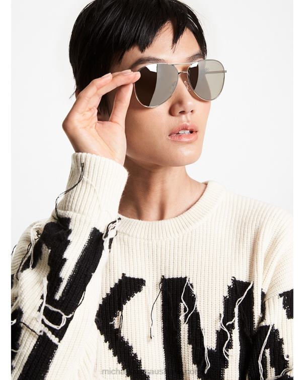 Women Silver 4T06F2589 Kona Sunglasses Michael Kors