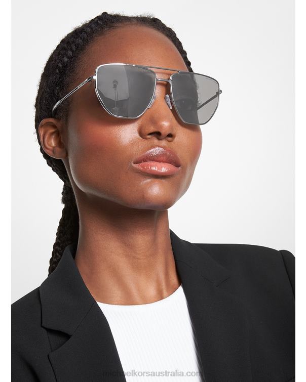 Women Silver 4T06F2636 Paros Sunglasses Michael Kors