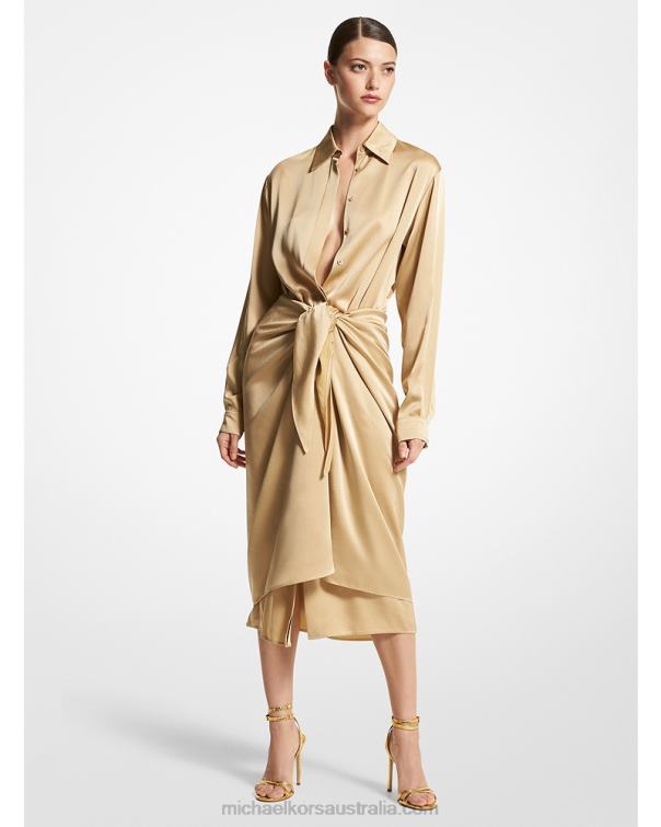 Unisex Dune 4T06F3468 Collection Charmeuse Sarong Shirtdress Michael Kors