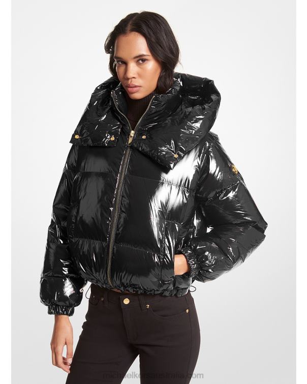 Women Black 4T06F361 Cire Nylon Puffer Jacket Michael Kors