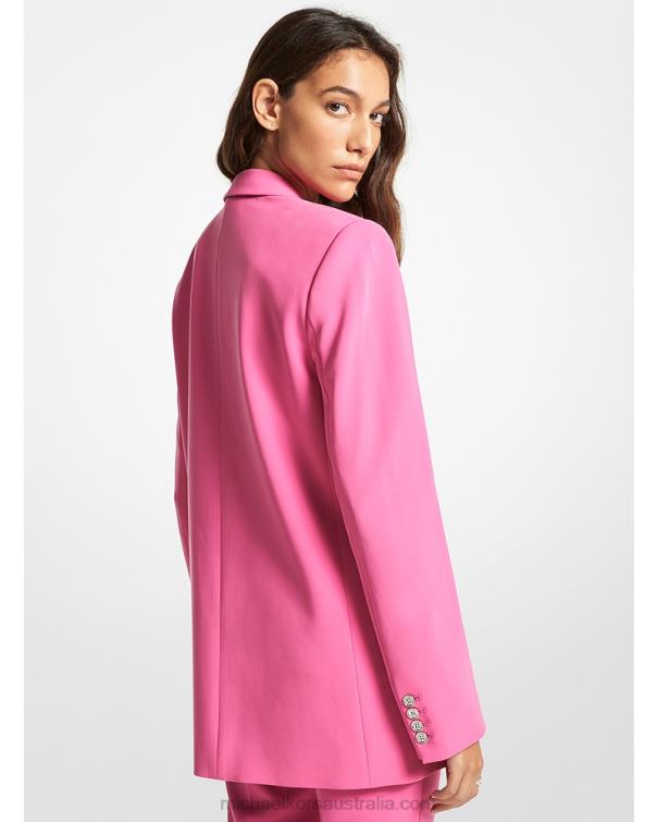 Women Cerise 4T06F198 Crepe Boyfriend Blazer Michael Kors