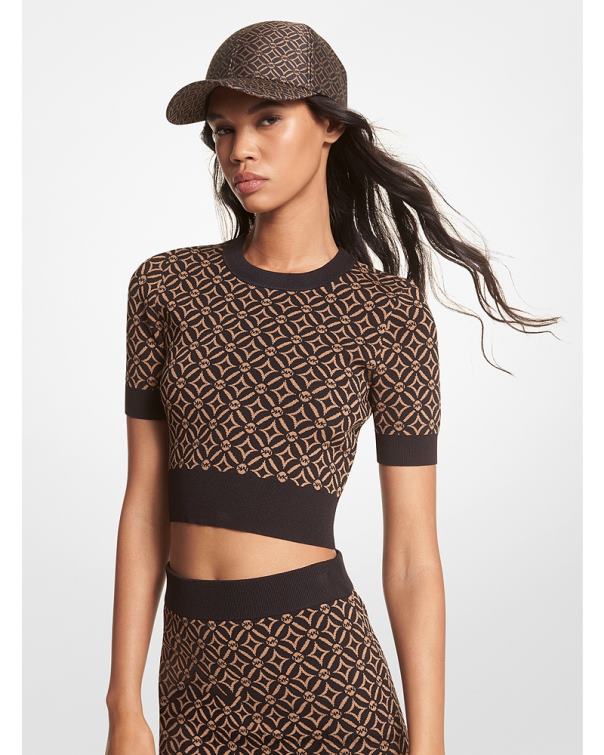 Women Husk 4T06F403 Logo Jacquard Top Michael Kors