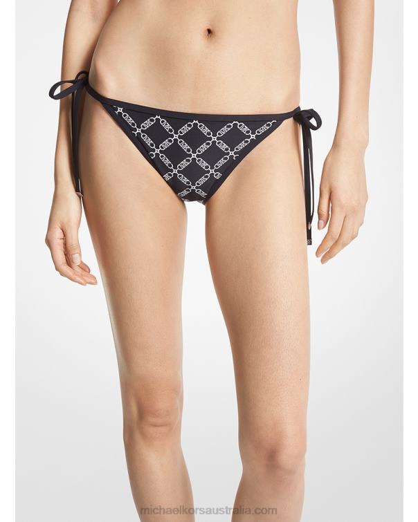 Women Black 4T06F549 Empire Logo Bikini Bottom Michael Kors