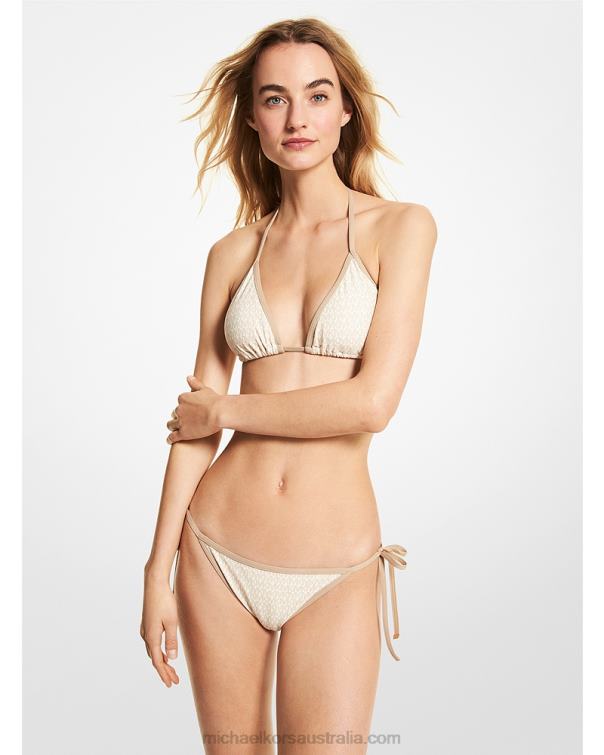Women Bone 4T06F563 Logo Triangle Bikini Top Michael Kors