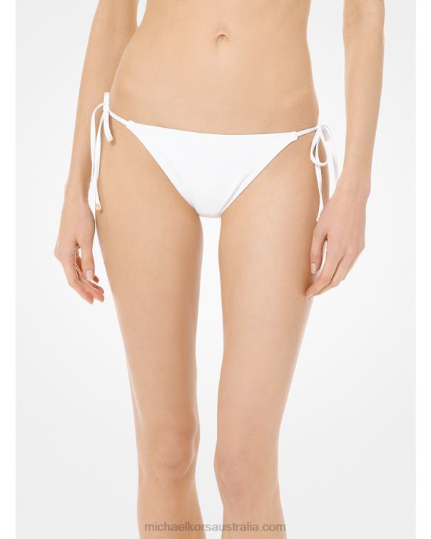 Women White 4T06F569 Bikini Bottom Michael Kors