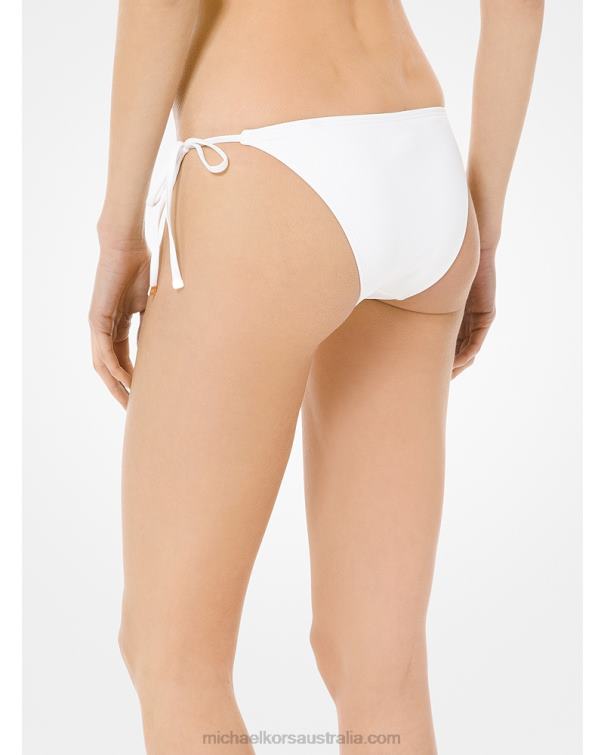 Women White 4T06F569 Bikini Bottom Michael Kors
