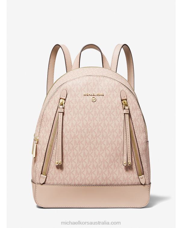 Women Ballet 4T06F1237 Brooklyn Medium Logo Backpack Michael Kors