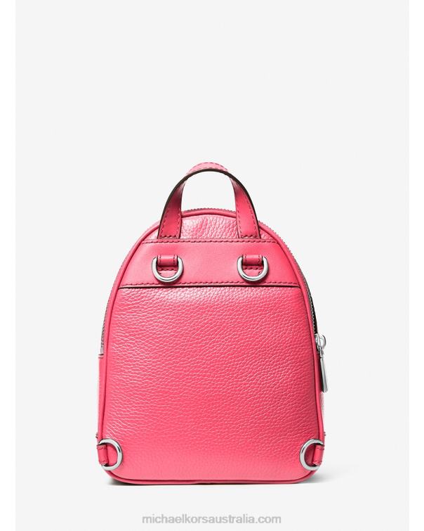 Women Geranium 4T06F1216 Brooklyn Extra-Small Pebbled Leather Backpack Michael Kors