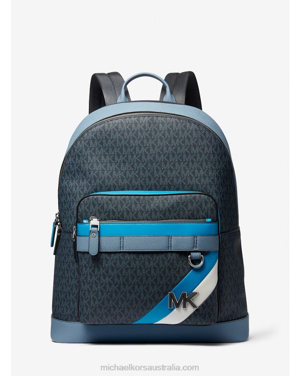 Women Pool 4T06F1274 Hudson Logo Stripe Backpack Michael Kors