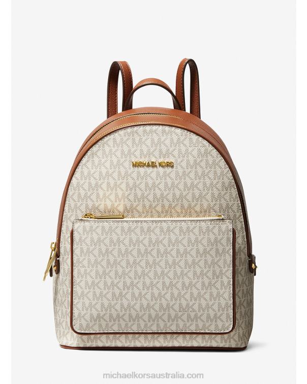 Women Vanilla 4T06F1225 Adina Medium Logo Backpack Michael Kors