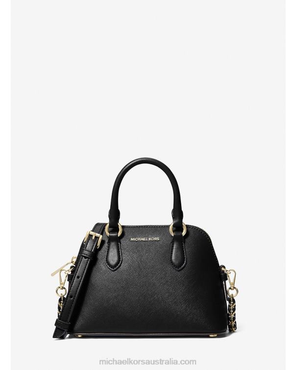 Women Black 4T06F851 Veronica Extra-Small Saffiano Leather Crossbody Bag Michael Kors