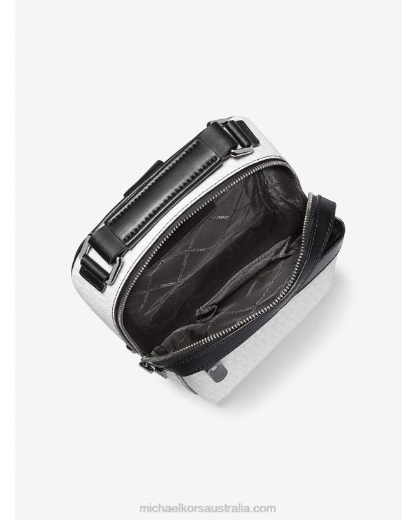 Women Bright Wht 4T06F836 Hudson Logo Sling Pack Michael Kors