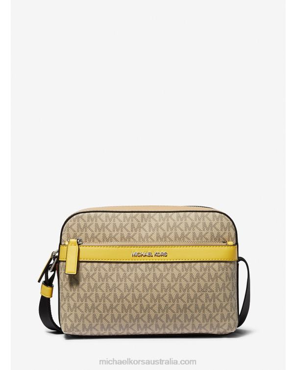 Women Yellow 4T06F808 Cooper Logo Camera Bag Michael Kors