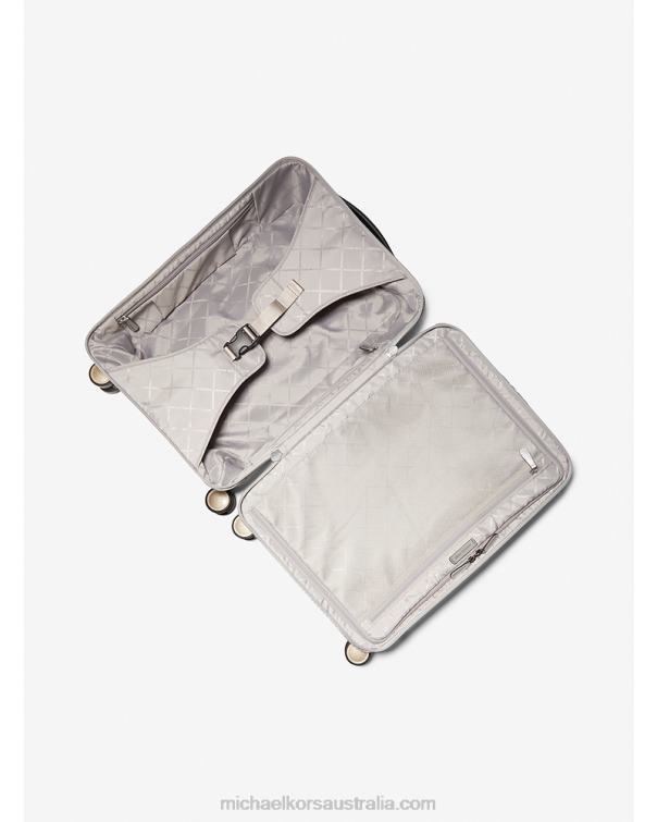 Women Silver 4T06F1536 Logo Suitcase Michael Kors